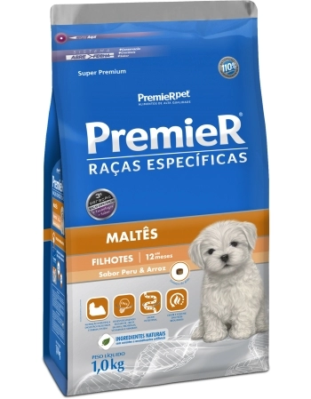 PremieR Raças Específicas Maltês Filhotes Porte Pequeno Peru & Arroz 1KG