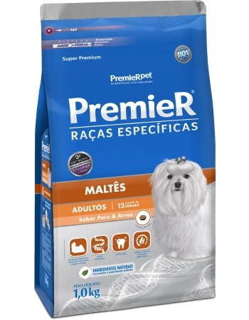 PremieR Raças Específicas Maltês Adultos Porte Pequeno Peru e Arroz 1KG