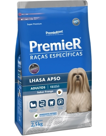 PremieR Raças Específicas Lhasa Apso Adultos Porte Pequeno Frango 2,5KG