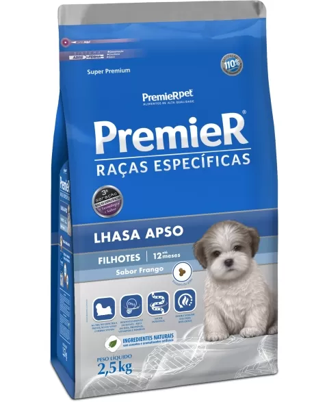 PR RE CAES FILHOTES LHASA APSO 2,5KG