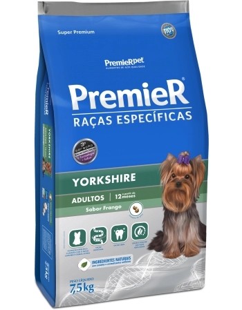 PremieR Raças Específicas Yorkshire Adultos Porte Pequeno Frango 7,5KG