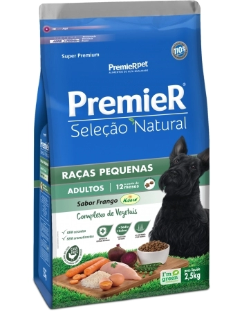 PremieR Seleção Natural Cães Adultos Porte Pequeno Frango Korin® 2,5KG