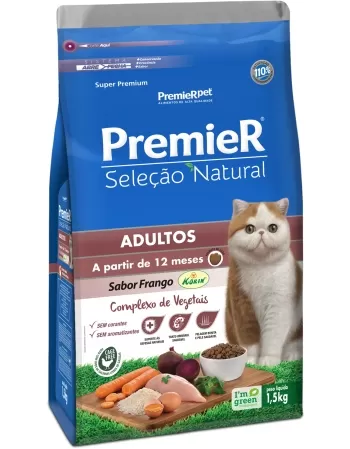 PremieR Seleção Natural Gatos Adultos Frango 1,5KG