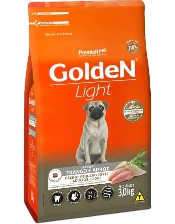 GoldeN Formula Cães Adultos Porte Pequeno Frango & Arroz Light 3KG