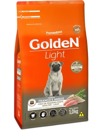 GoldeN Formula Cães Adultos Porte Pequeno Frango & Arroz Light 1KG