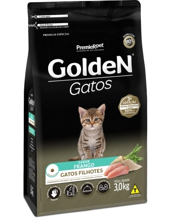 GoldeN Gatos Filhotes Frango 3KG