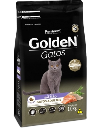 GoldeN Gatos Adultos Salmão 1KG