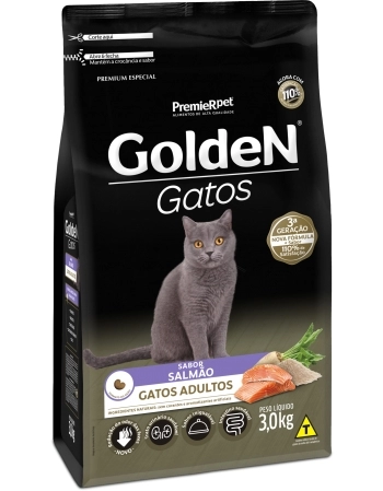 GoldeN Gatos Adultos Salmão 3KG