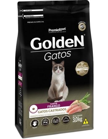 GoldeN Gatos Castrados Frango 3KG