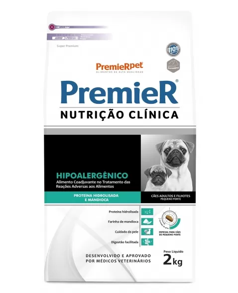 PREMIER NUTR CLIN CAES HIPO PROT HIDRO PEQ PORTE 2 KG