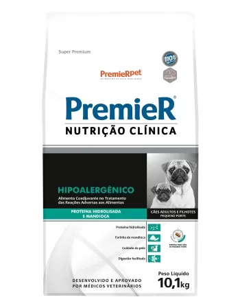 PremieR Nutrição Clínica Cães Adultos & Filhotes Porte Pequeno Proteína Hidrolisada Mandioca Hipoalergênico10,1 KG