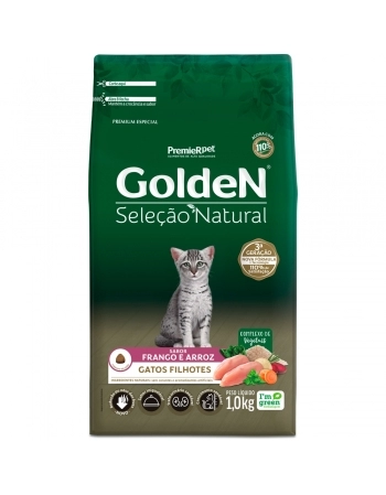 GoldeN Seleção Natural Gatos Filhotes Frango & Arroz 1KG