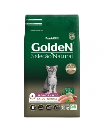 GoldeN Seleção Natural Gatos Filhotes Frango & Arroz 3KG