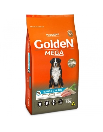 GoldeN Mega Cães Adultos Porte Grande & Gigantes Frango & Arroz 15KG