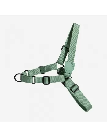 PEITORAL PARA CACHORROS ANTI PUXAO ARMY GREEN M