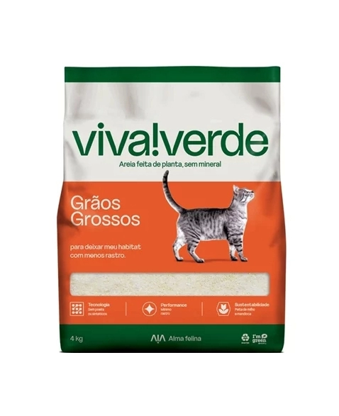 AREIA V. VERDE GRAOS GROSSOS-LARANJA 4KG