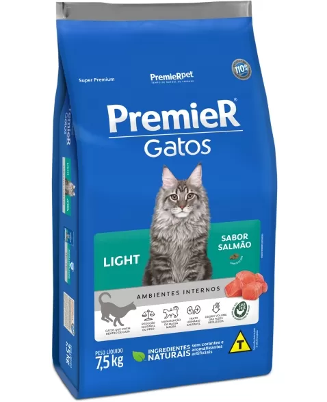 PremieR Gatos Adultos Salmão Light 7,5 KG