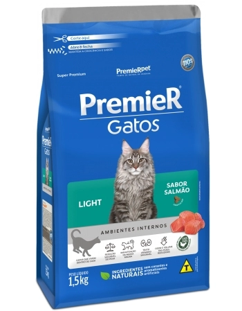 PremieR Gatos Adultos Salmão Light 1,5KG