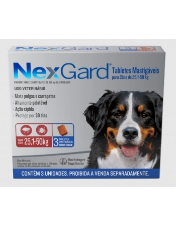 NEXGARD GG (25,1 A 50KG) 3 TABLETES