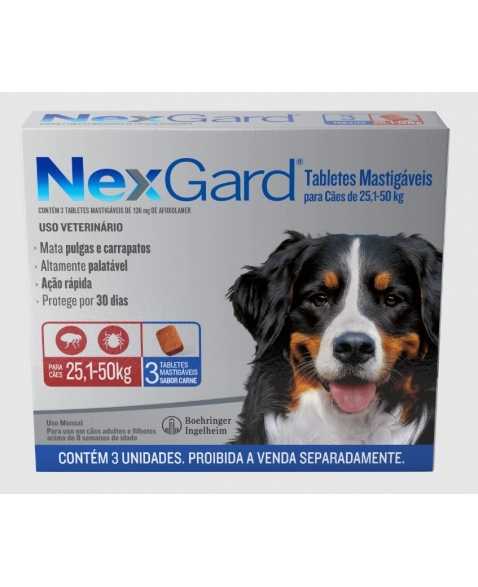 NEXGARD GG (25,1 A 50KG) 3 TABLETES