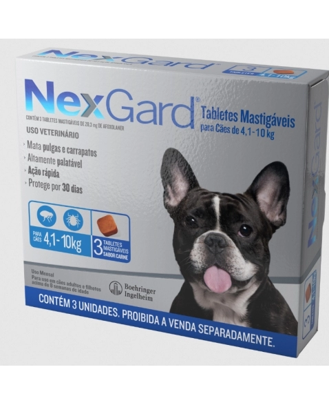 NEXGARD M (4,1 A 10KG) 3 TABLETES