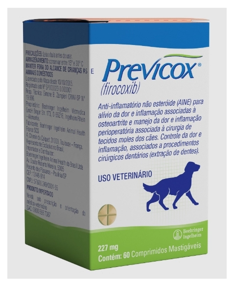 PREVICOX 227MG CX 60 COMP MASTIGAVEIS