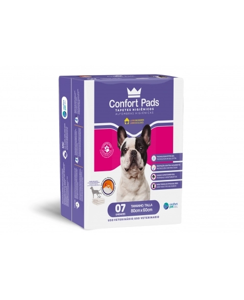 TAPETE HIGIENICO CONFORT PADS (80X60) COM 7 UNIDADES