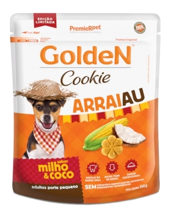 GoldeN Cookie Cães Adultos Porte Pequeno Milho & Coco Edição Limitada “Arraiau”